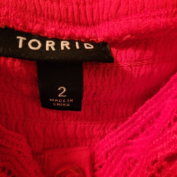 Torrid Babydoll Gauze Crochet Trim Cami Size 2X - Picture 6 of 11